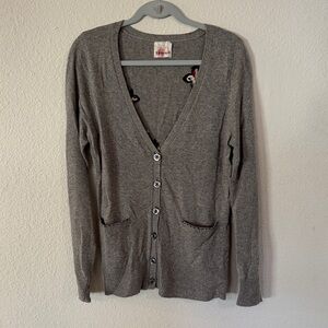 Chic Gray Women's Cardigan
